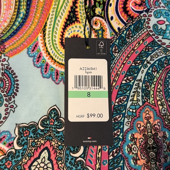 Women’s Tommy Hilfiger Midi Dress. New with tags. Size 8. Multicolor. - Picture 4 of 4